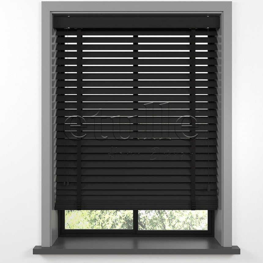 50 MM FARYWOOD Black Wooden Venetian Blind