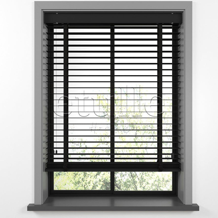 50 MM FARYWOOD Black Wooden Venetian Blind