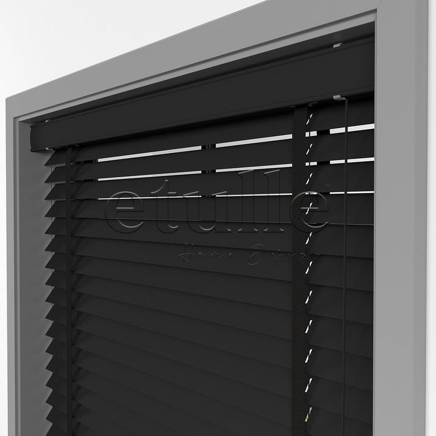 50 MM FARYWOOD Black Wooden Venetian Blind