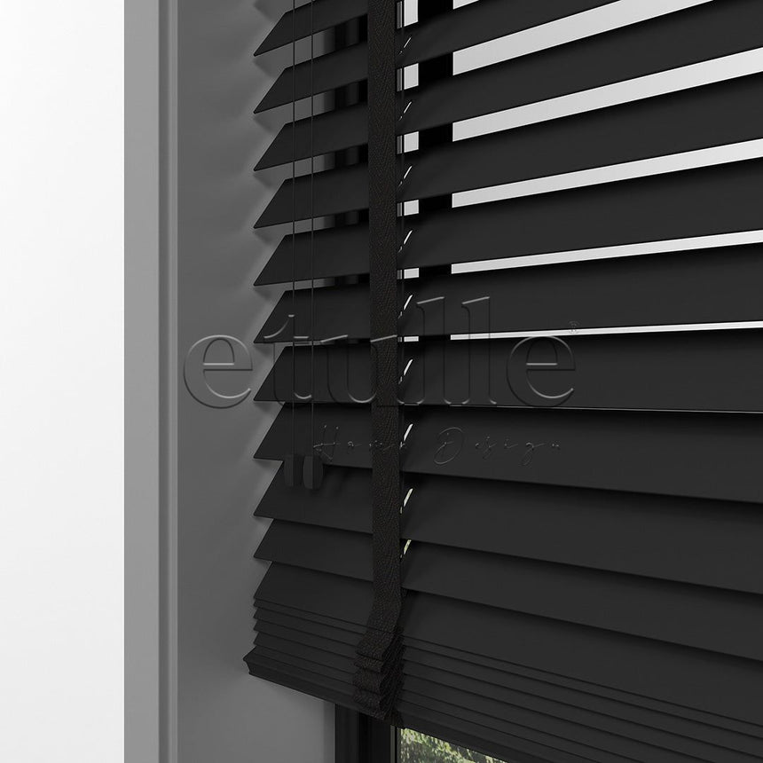 50 MM FARYWOOD Black Wooden Venetian Blind