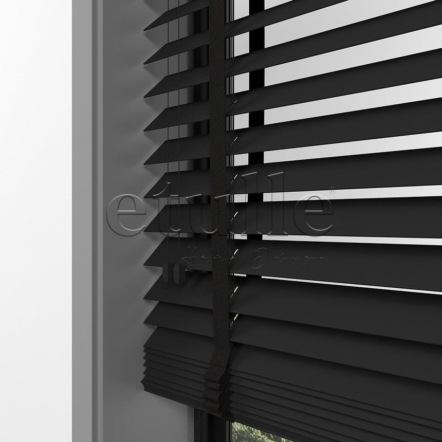 50 MM FARYWOOD Black Wooden Venetian Blind