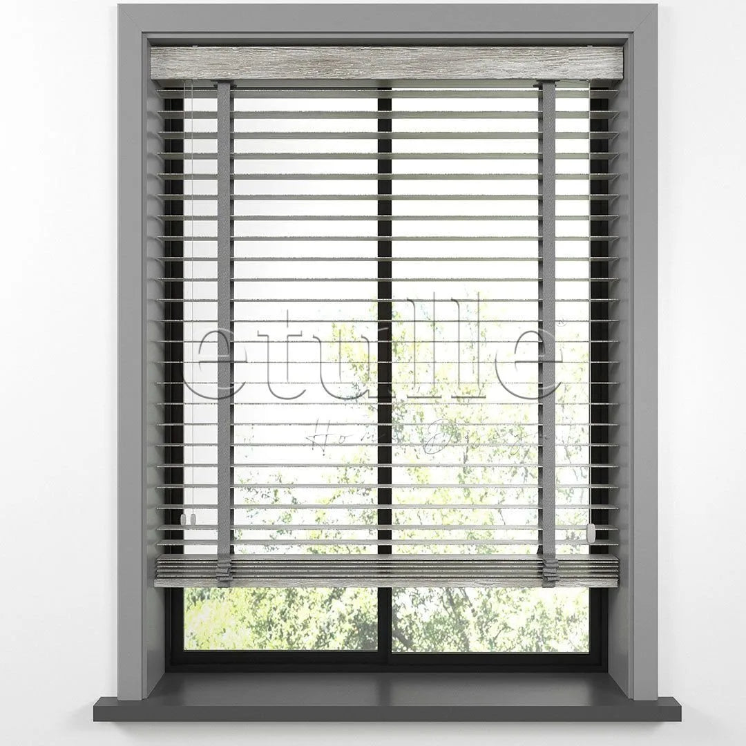 50 MM FOAXWOOD Greyish Ahşap Jaluzi