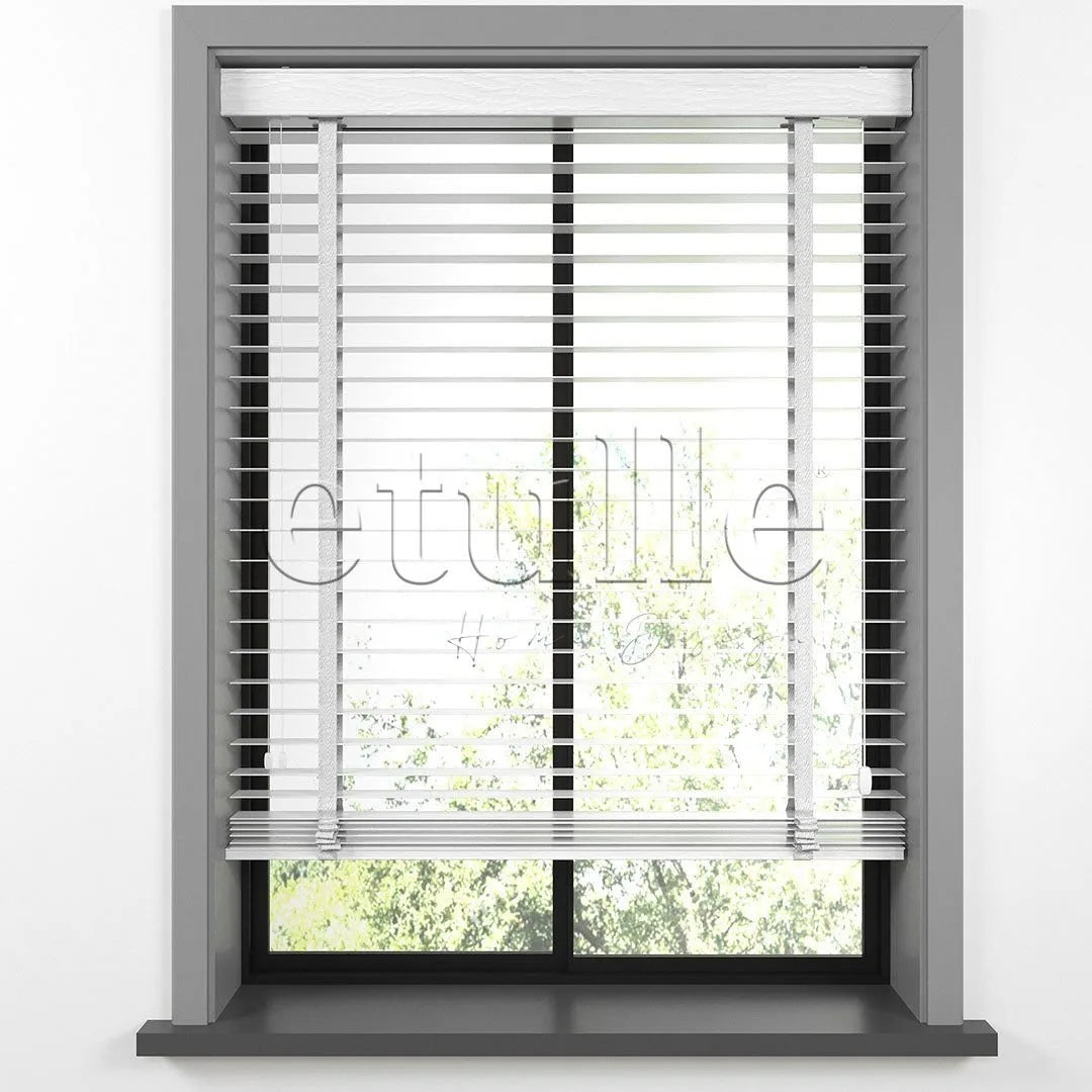 50 MM FOAMWOOD Snow Beyaz Ahşap Jaluzi