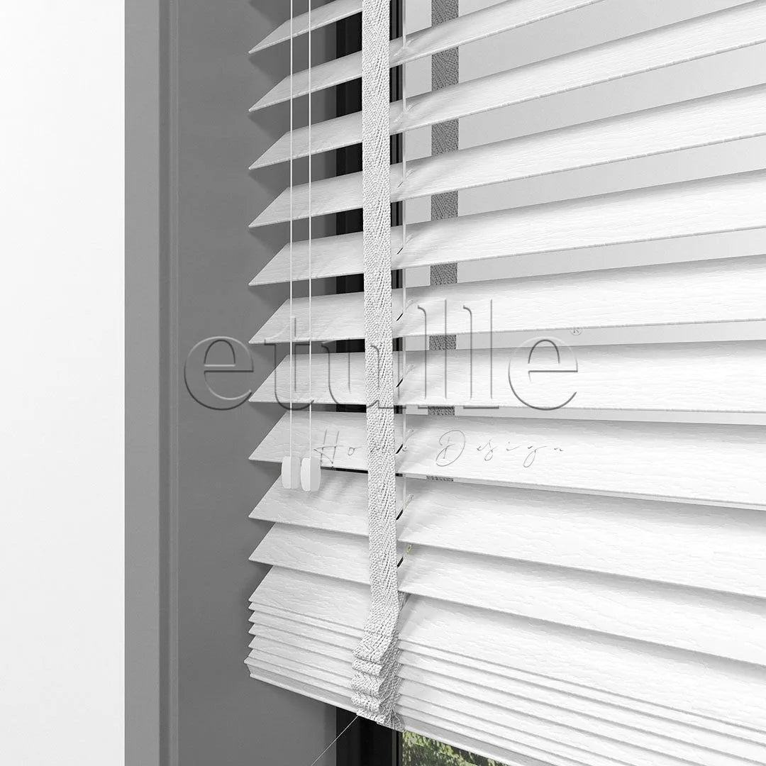 50 MM FOAMWOOD Snow Beyaz Ahşap Jaluzi