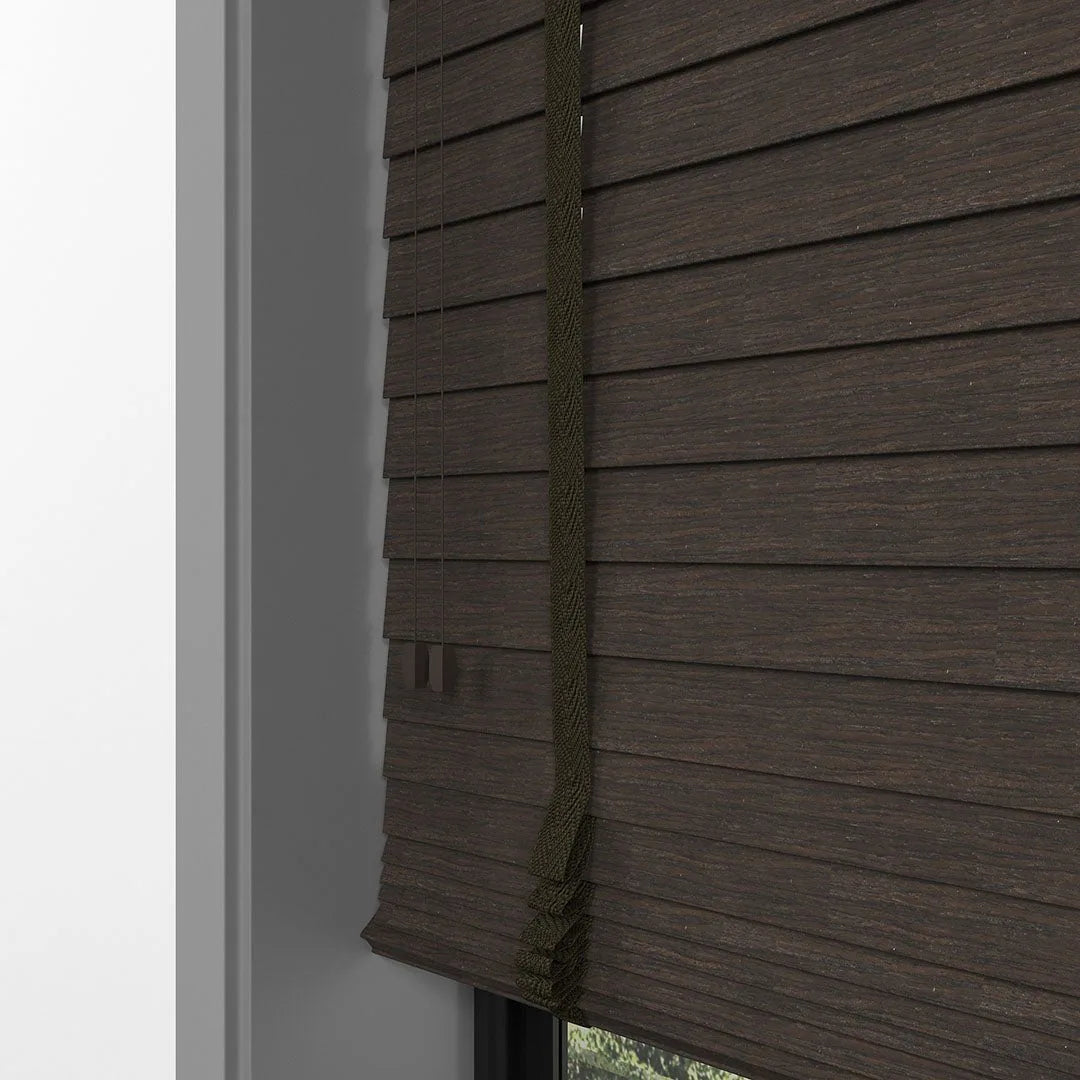 50 MM LUXURY WOOD Brown Ahşap Jaluzi