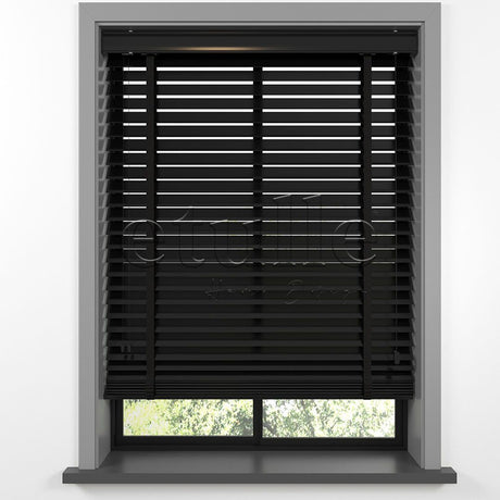 50 MM PIANO Black Wooden Venetian Blind