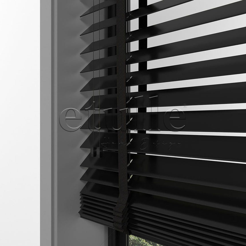 50 MM PIANO Black Wooden Venetian Blind