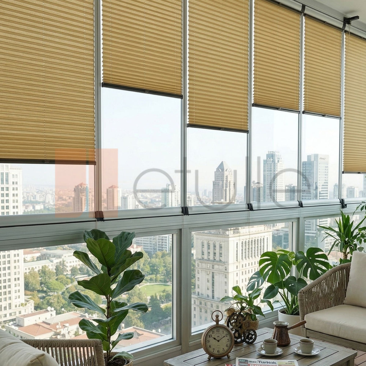 16MM Coffee Manisa Pleated Blind