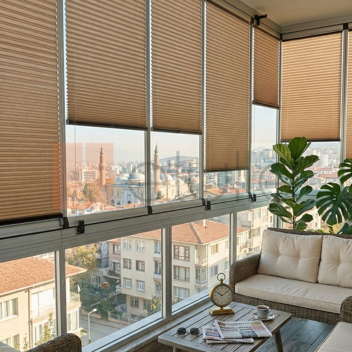 16MM Viscose Manisa Pleated Blind