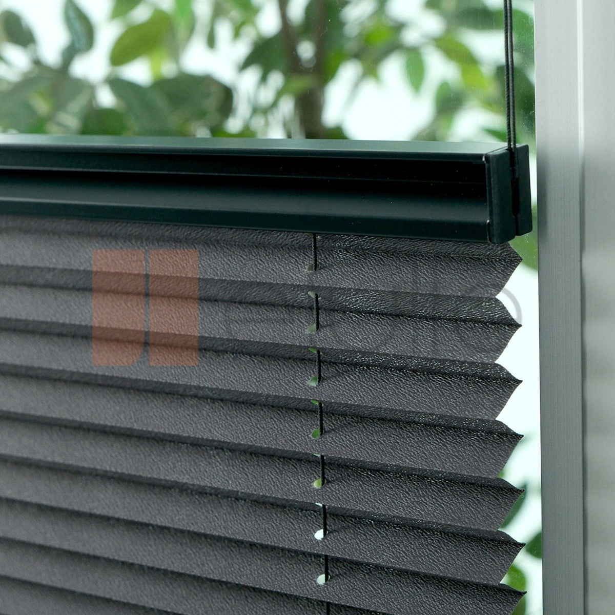 Outlet 16MM Antrasit Manisa Plise Perde Hazır Ölçü 50x200