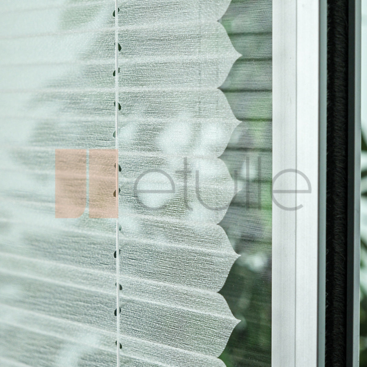 16MM Ecru Tulle Pleated Blind