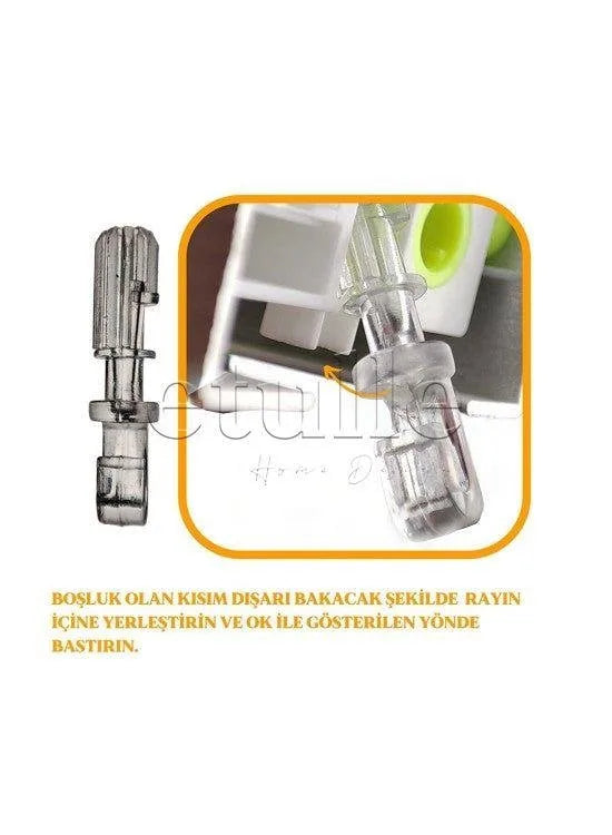 Akıllı Dikey Perde Pimi, H Tipi 15'li Set