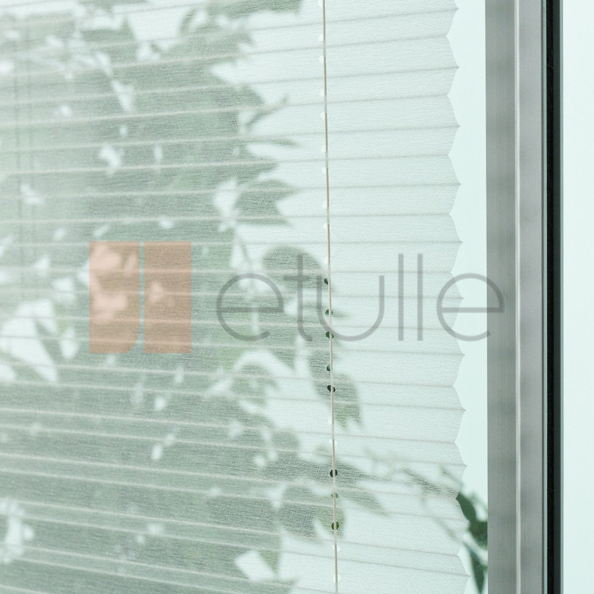16MM Tulle Ecru Pleated Blind