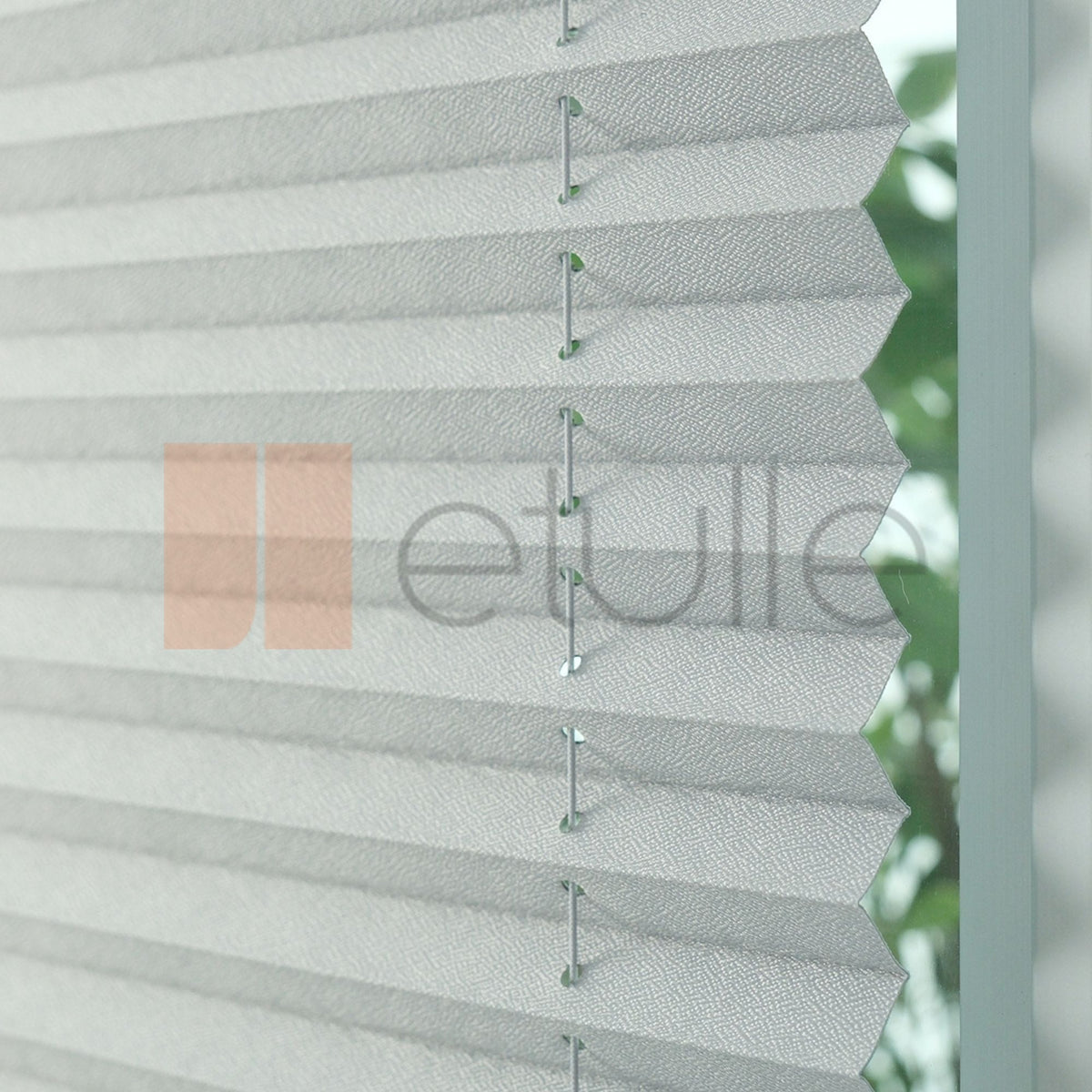16MM Light Grey Blackout Pleated Blind