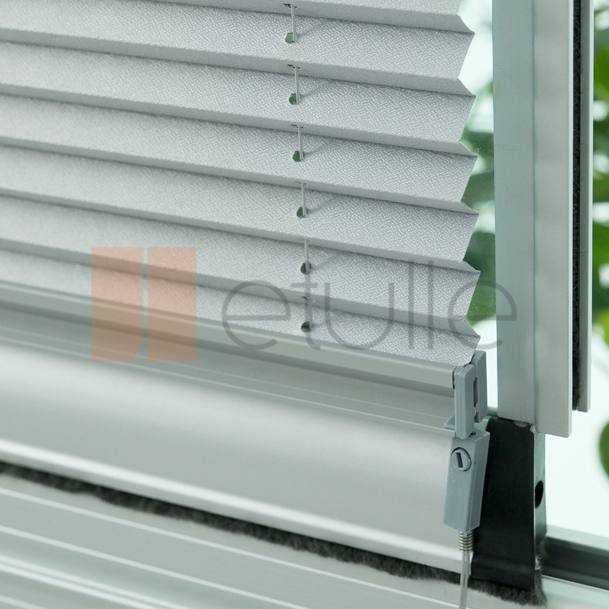 16MM Light Grey Blackout Pleated Blind