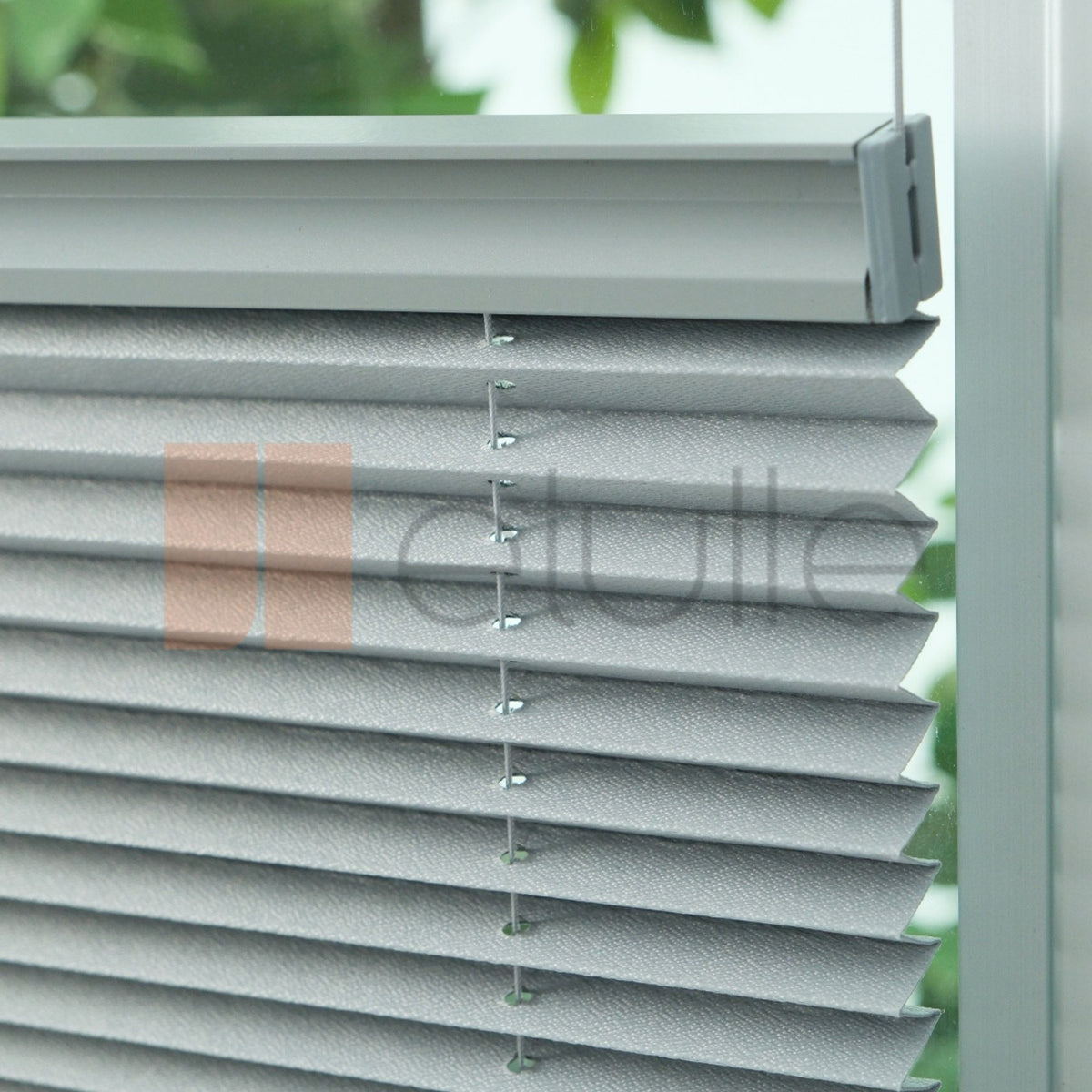 16MM Light Grey Blackout Pleated Blind