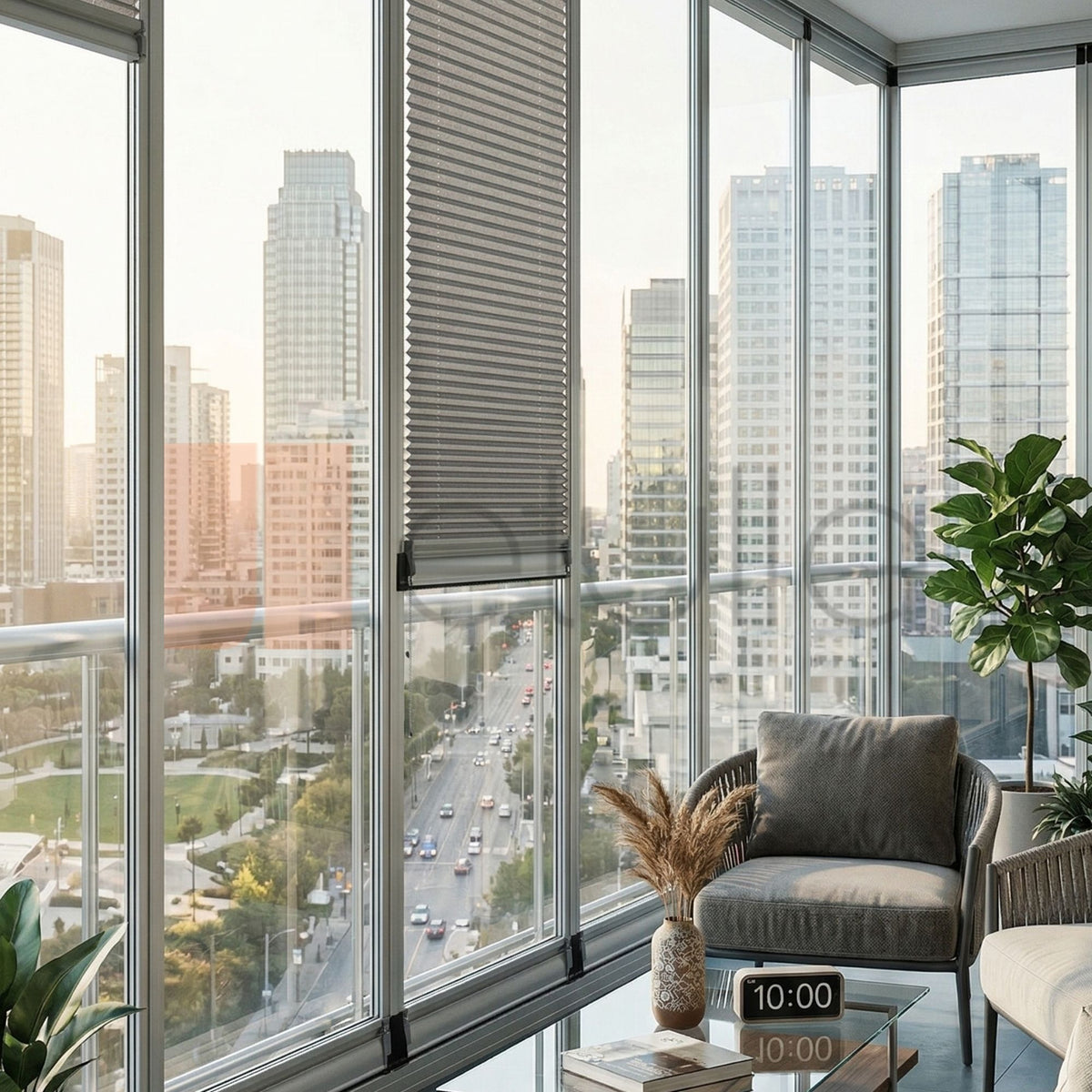 16MM Grey Blackout Pleated Blind