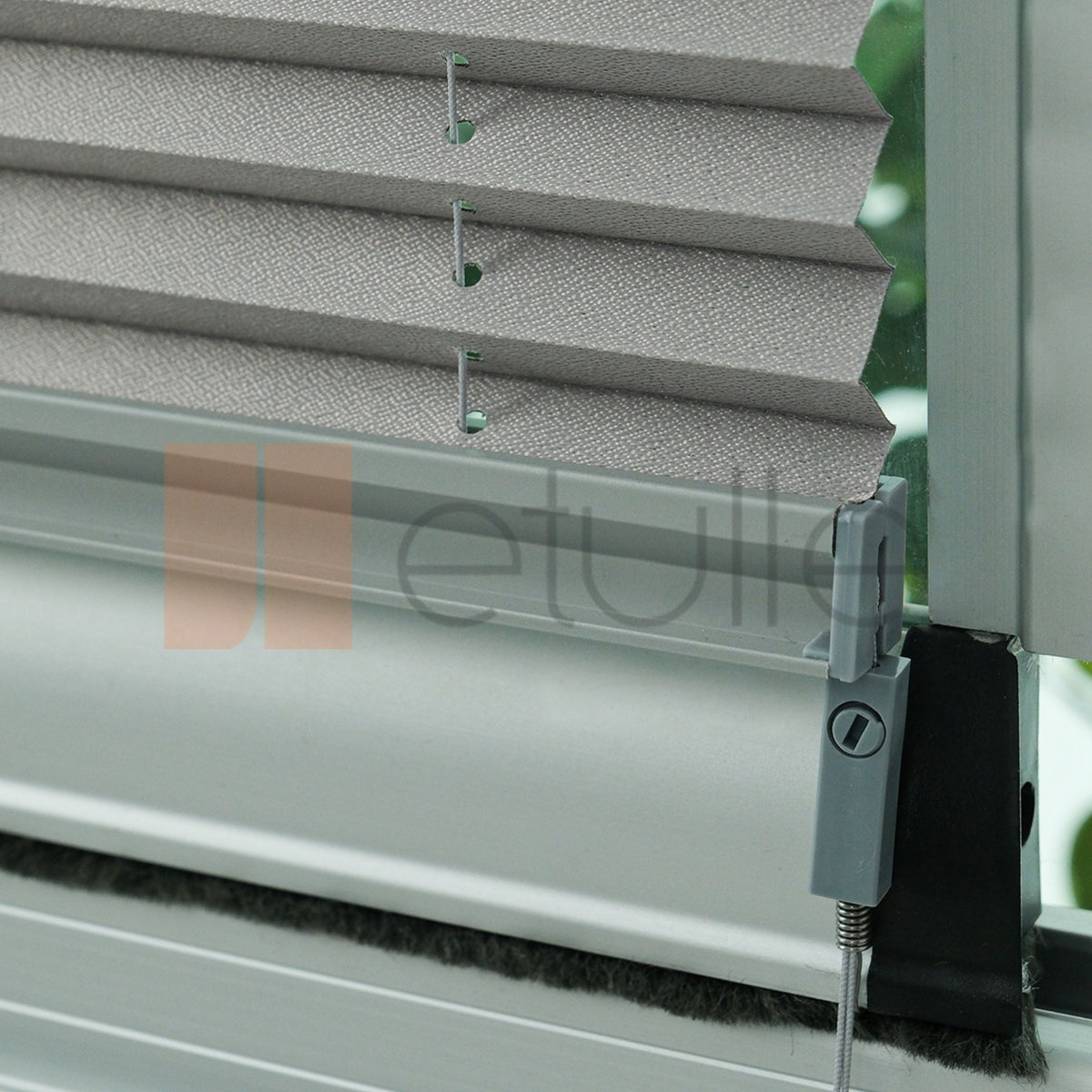 16MM Grey Blackout Pleated Blind