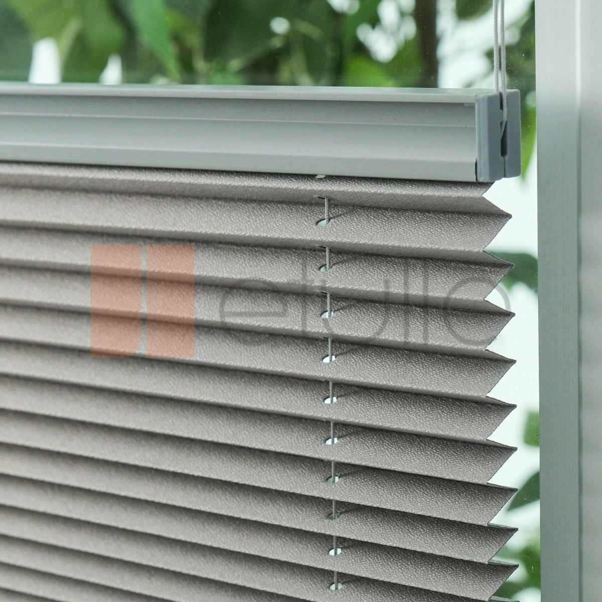 16MM Grey Blackout Pleated Blind