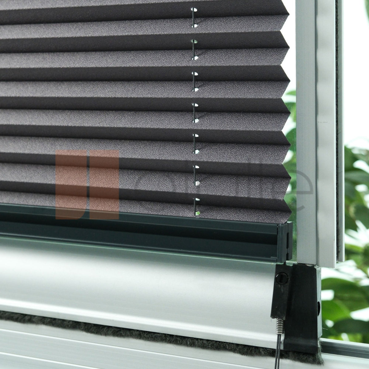16MM Anthracite Blackout Pleated Blind