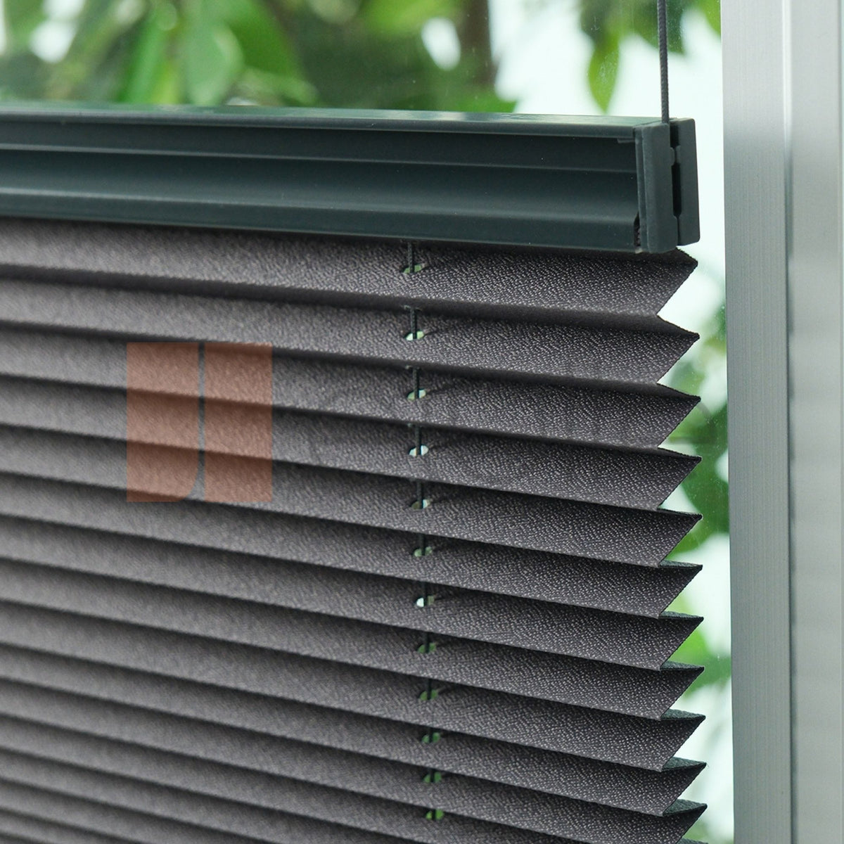 16MM Anthracite Blackout Pleated Blind