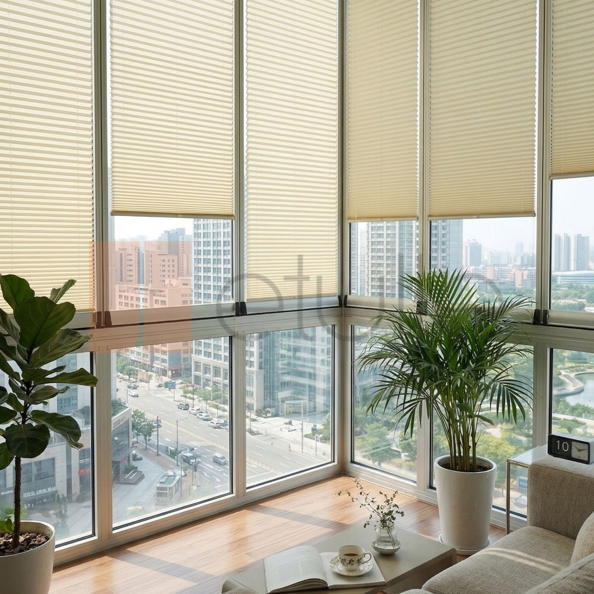 16MM Cream Dimout Pleated Blind