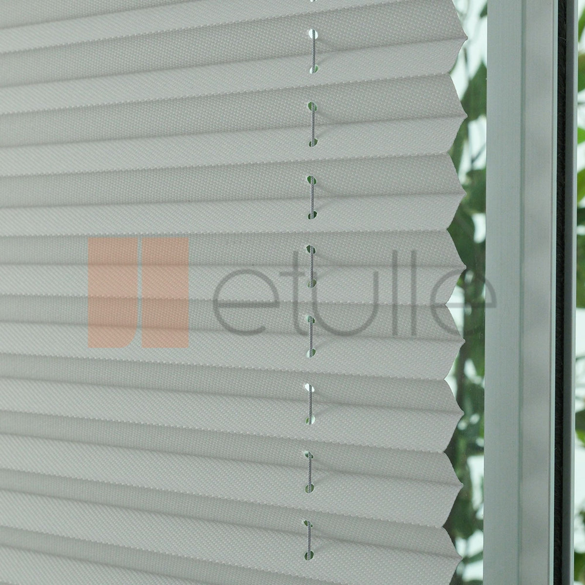 16mm Light Grey Dimout Pleated Blind