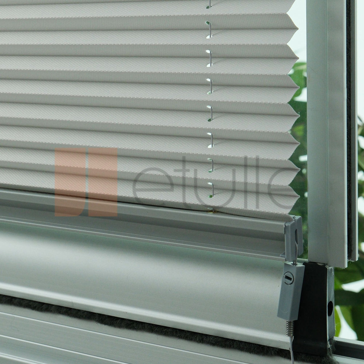 16mm Light Grey Dimout Pleated Blind