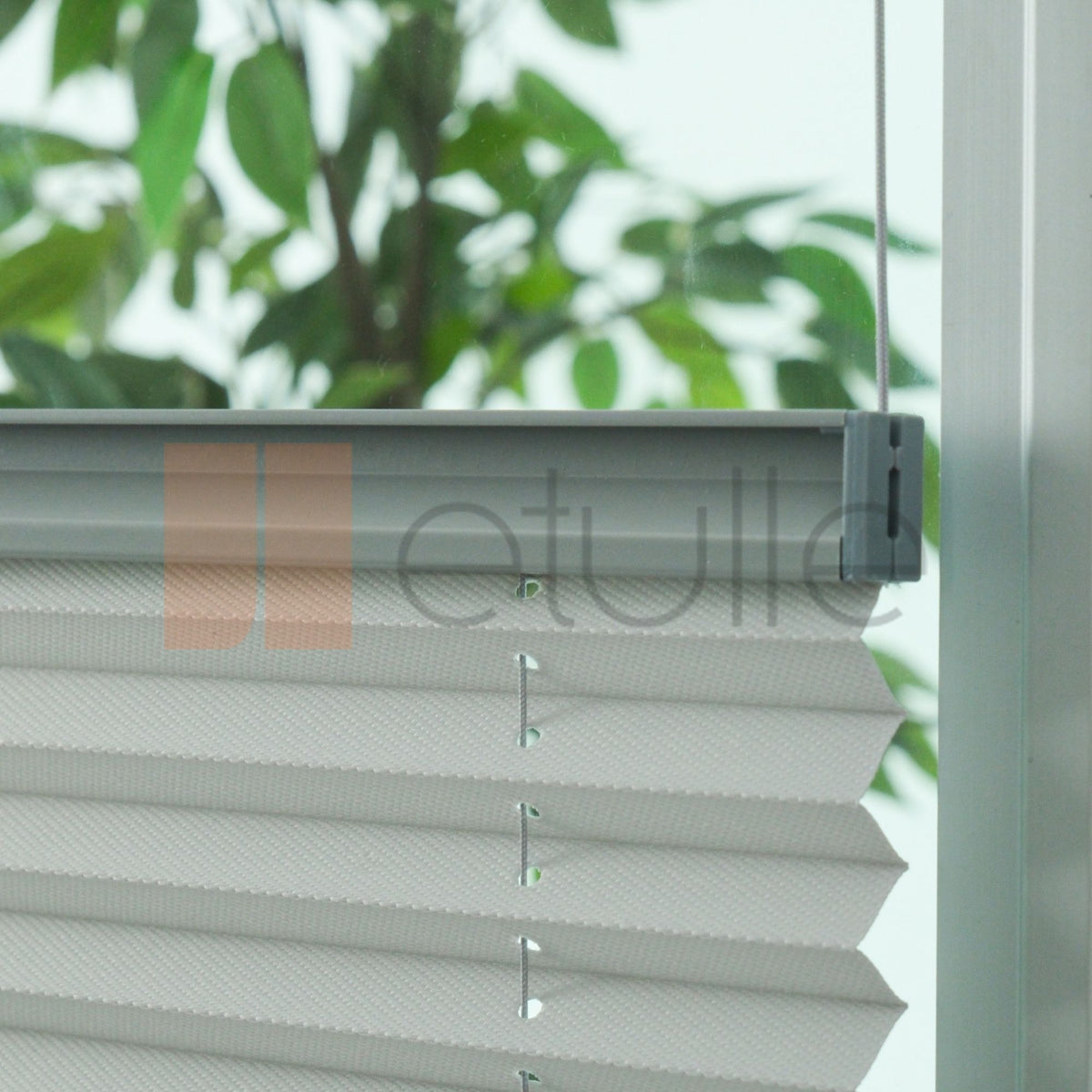 16mm Light Grey Dimout Pleated Blind