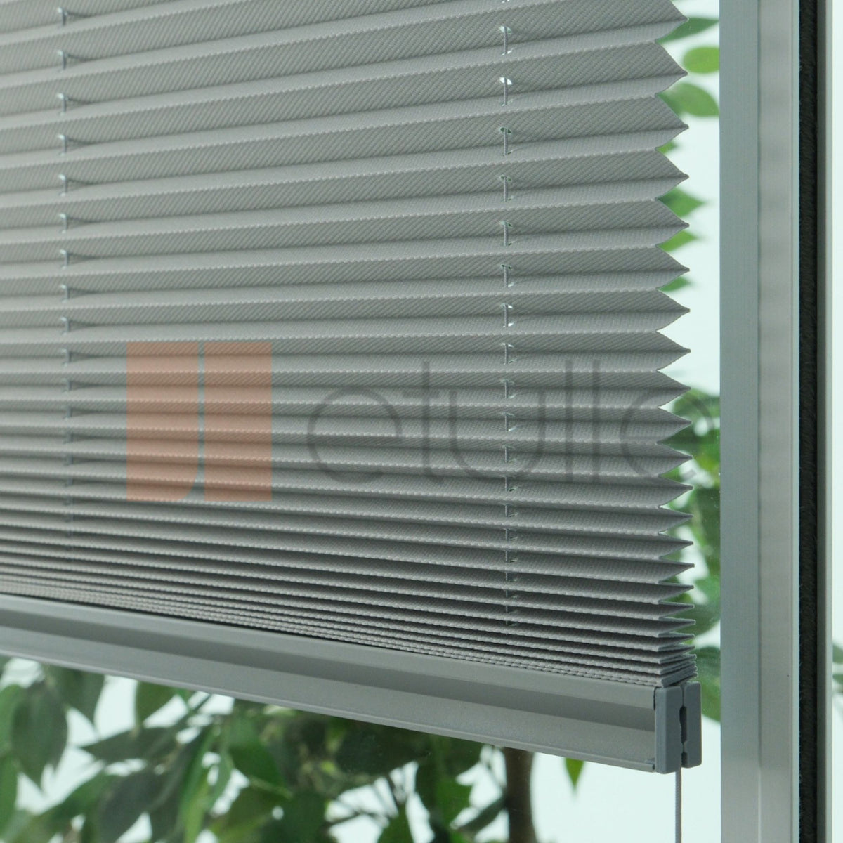 16MM Grey Dimout Pleated Blind