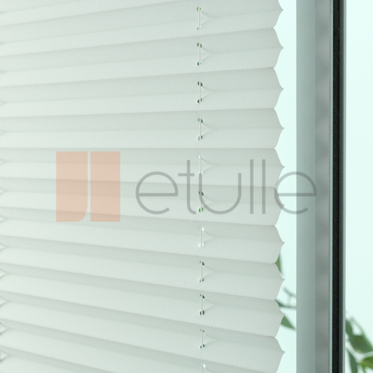 16MM White Dimout Pleated Blind