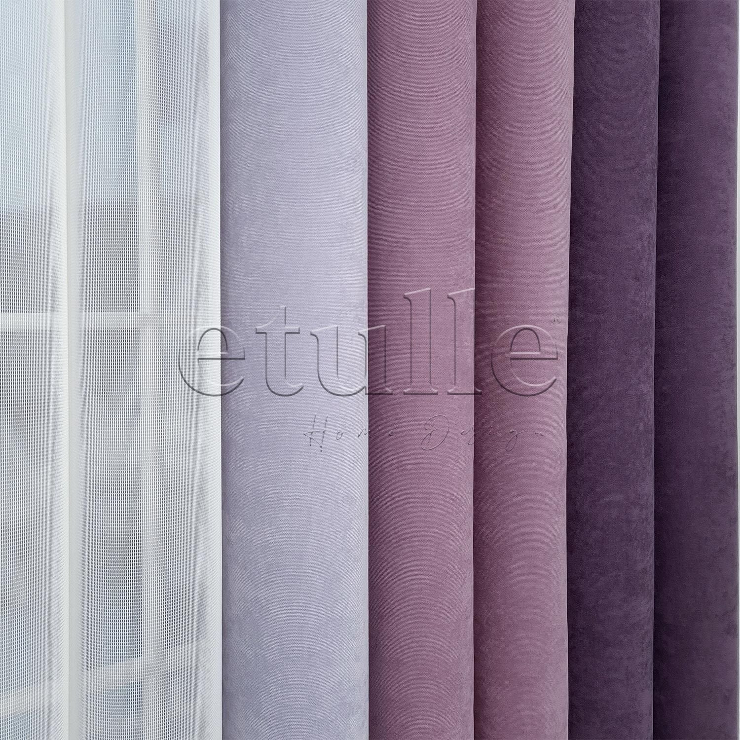 Lili - Vertical Tulle Curtain with Background