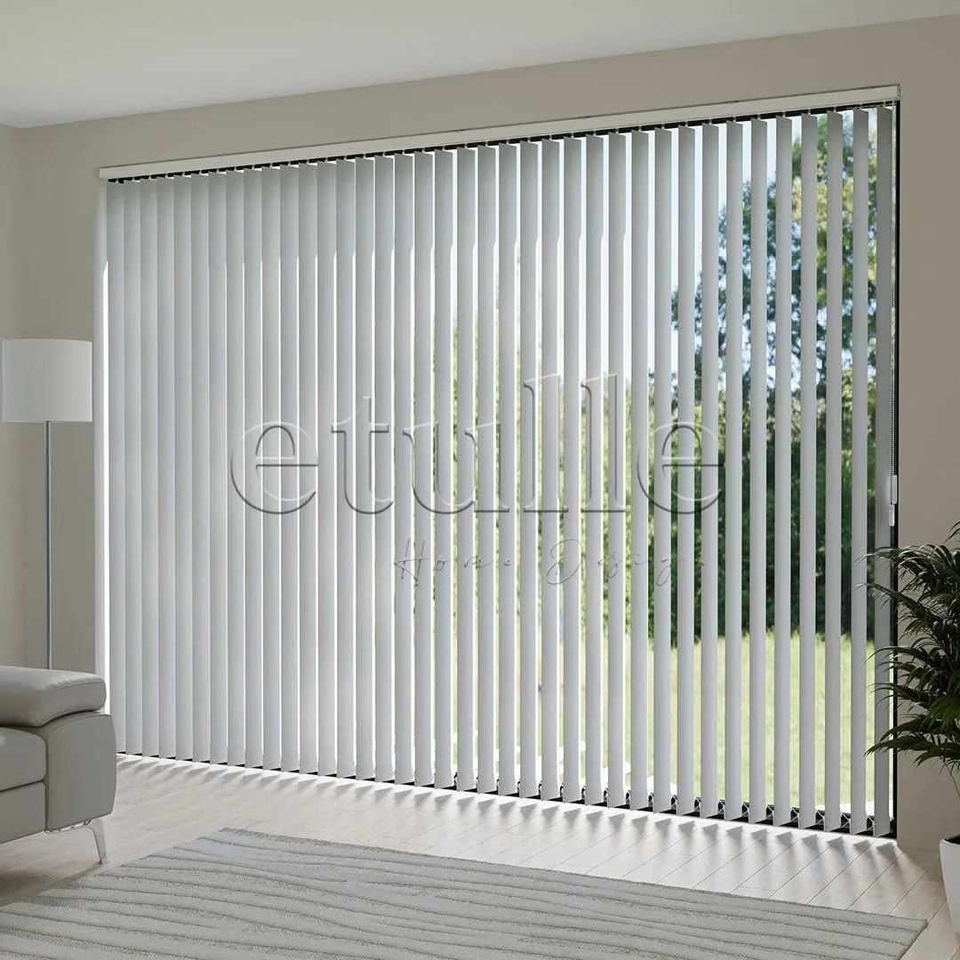 Açık Gri Düz Kumaş Dikey Perde | Luca