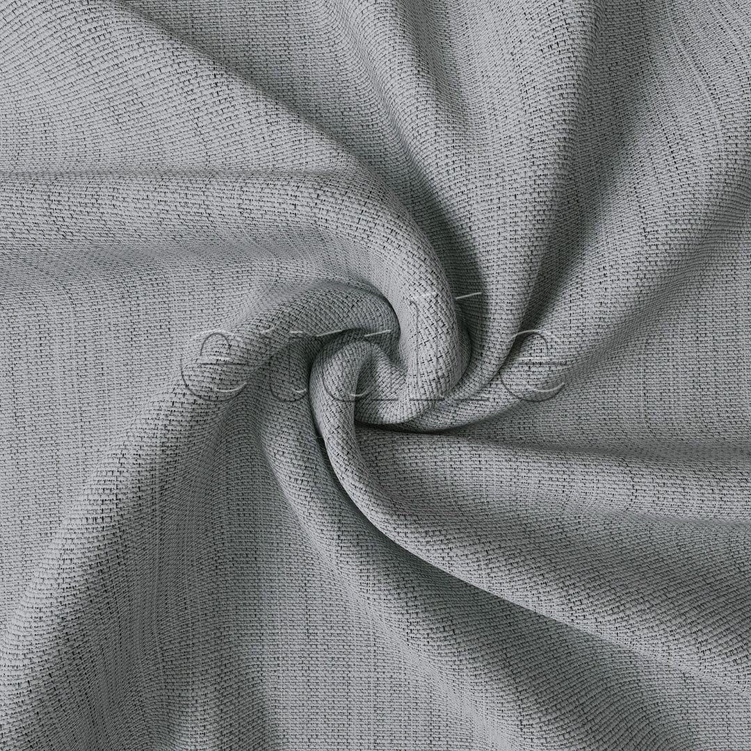 Light Gray Linen Pattern Effect Drape Blackout Curtain | Ezri