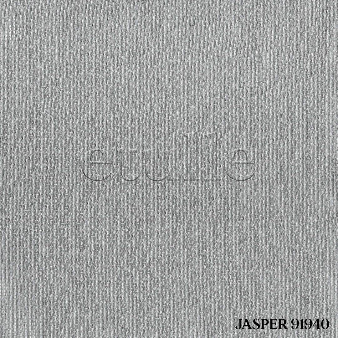 Light Grey Shiny Plain Textured Tulle Curtain | Jasper