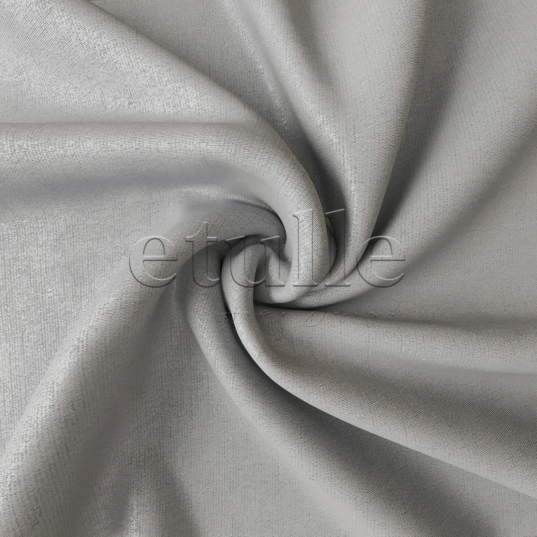 Light Grey Shiny Corduroy Blackout Curtain | Kylo