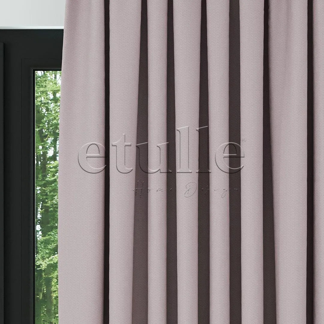 Açık Pembe Modern Balık Sırtı Desenli Fon Perde | Cirrus
