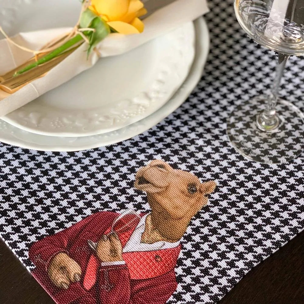Animals Kumaş Amerikan Servis 4'lü Set - 35X50