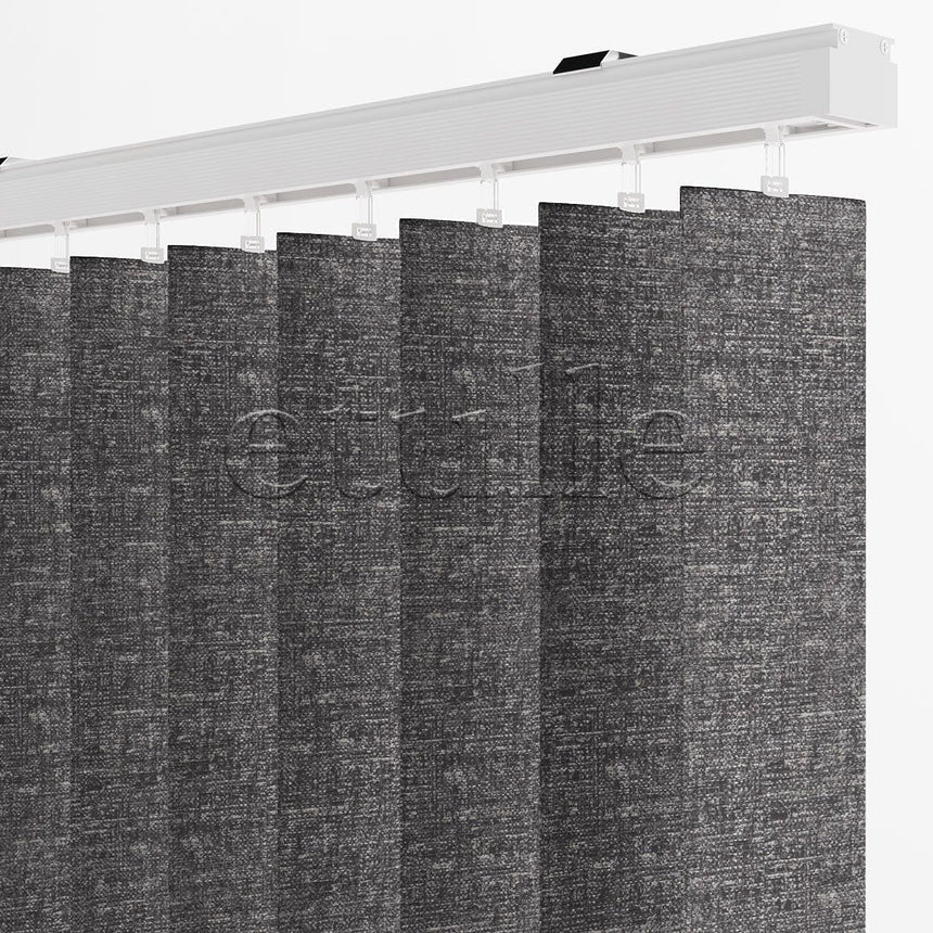 Anthracite Blackout Fabric Vertical Blinds | Mia