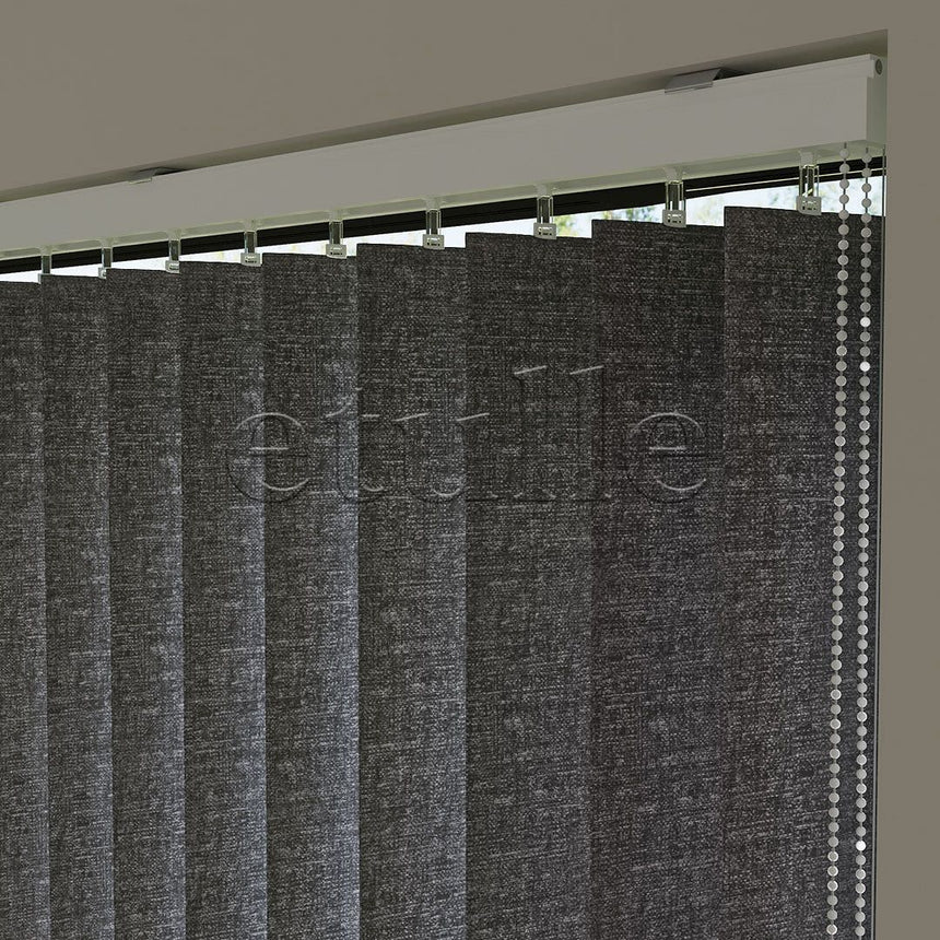 Anthracite Blackout Fabric Vertical Blinds | Mia