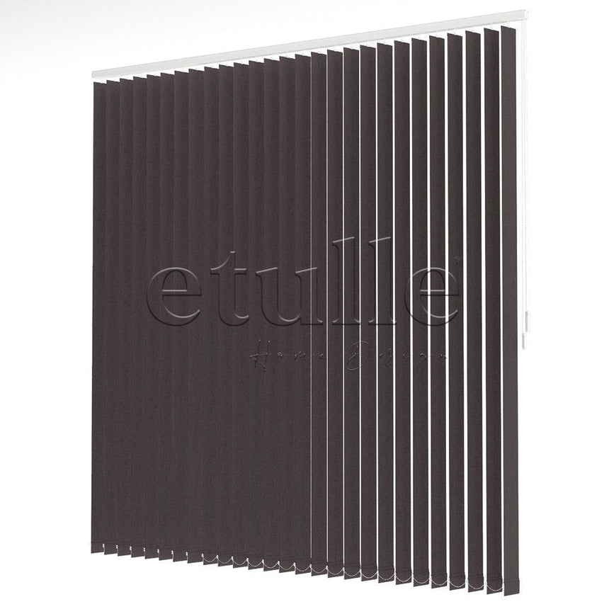 Anthracite Blackout Fabric Vertical Blinds | Seraphina