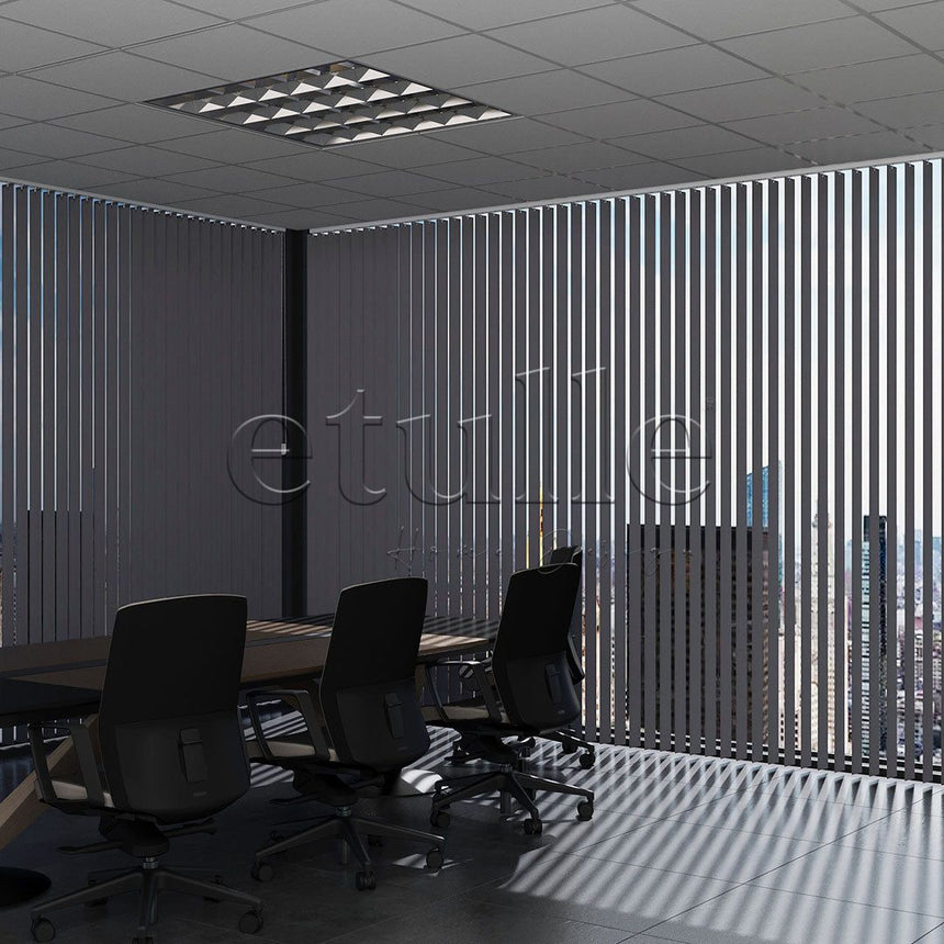 Anthracite Plain PVC Vertical Blinds