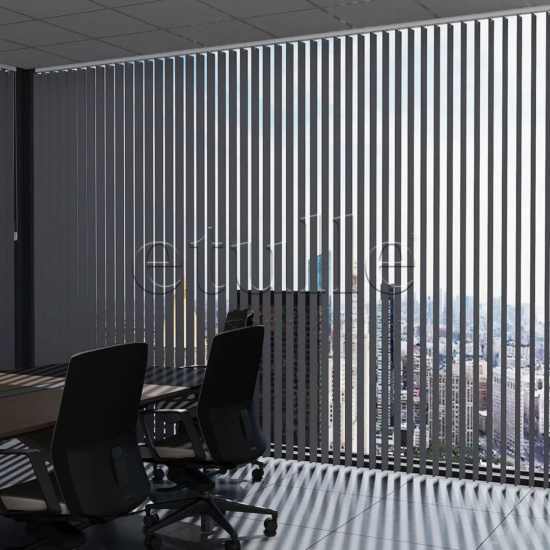 Antrasit Düz PVC Dikey Perde
