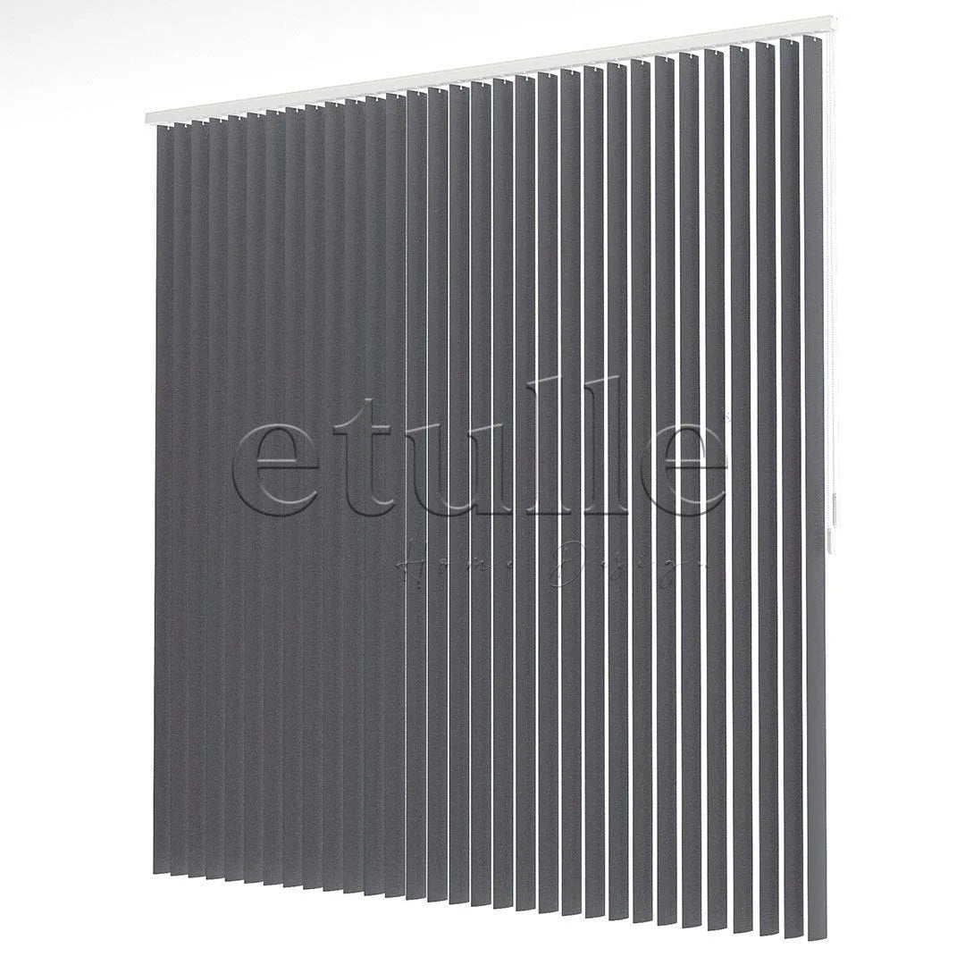 Antrasit Düz PVC Dikey Perde