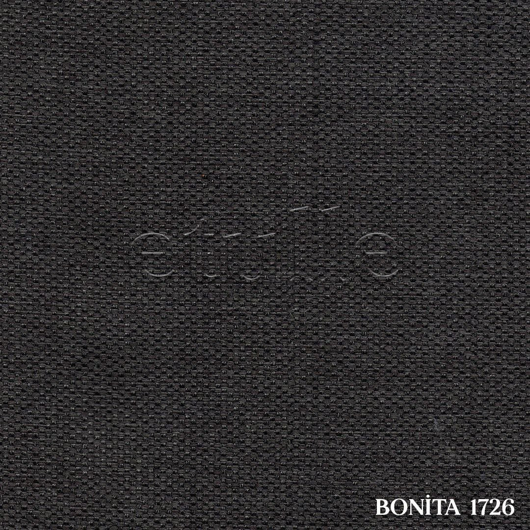 Anthracite Woven Linen Blackout Drape Curtain | Bonita