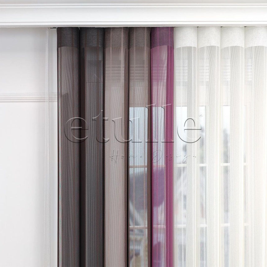 Barcelona - Striped Vertical Tulle Curtain 