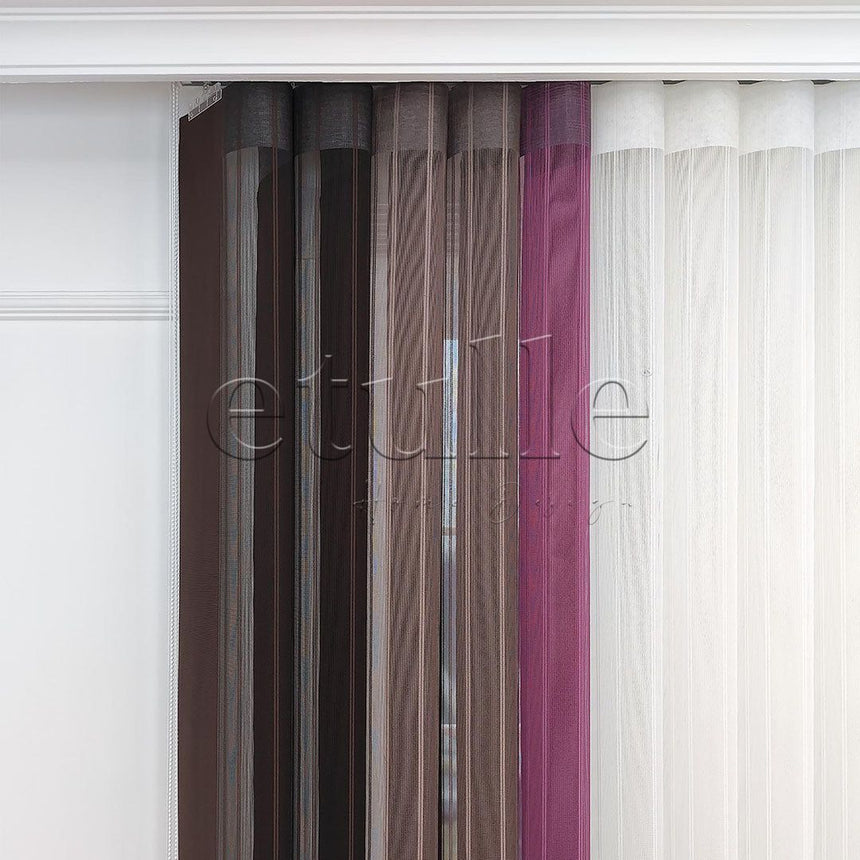 Barcelona - Striped Vertical Tulle Curtain 