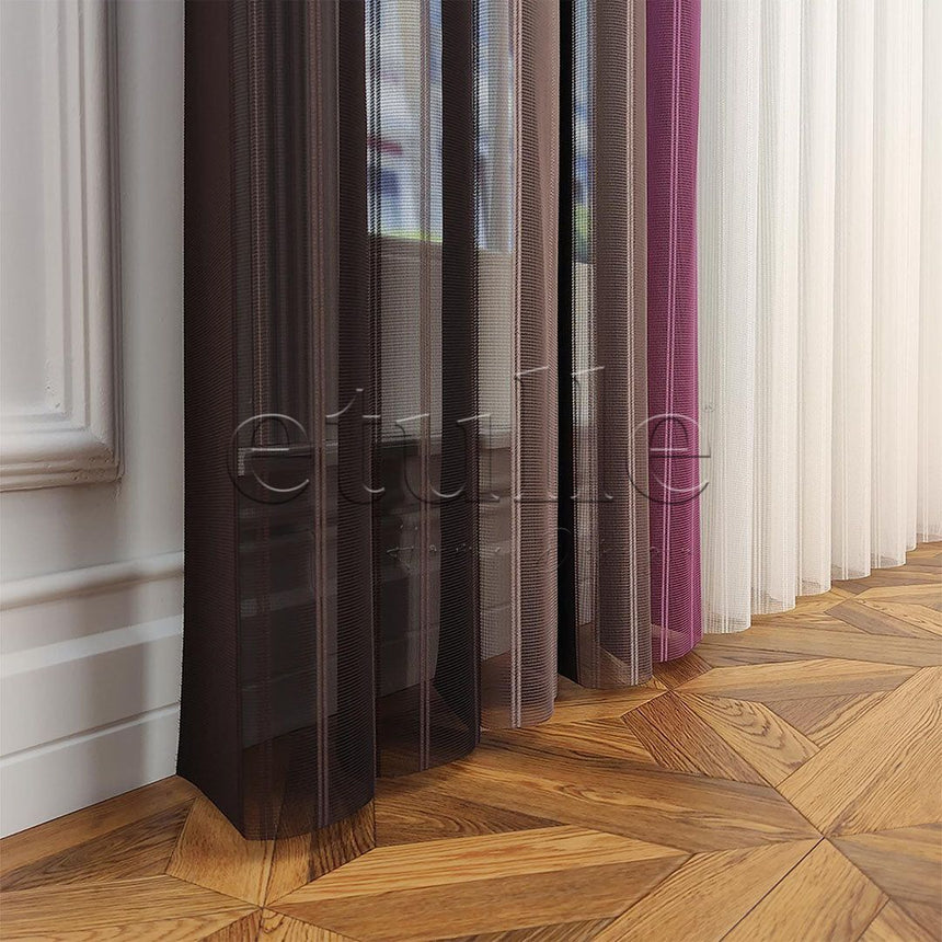 Barcelona - Striped Vertical Tulle Curtain 