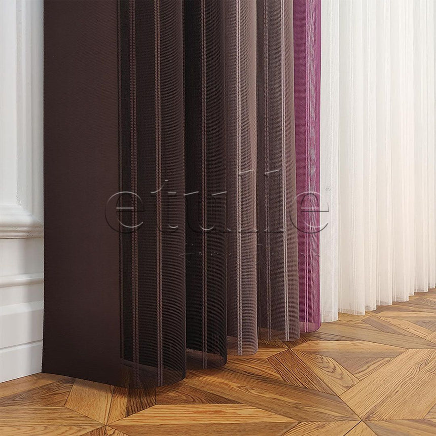 Barcelona - Striped Vertical Tulle Curtain 