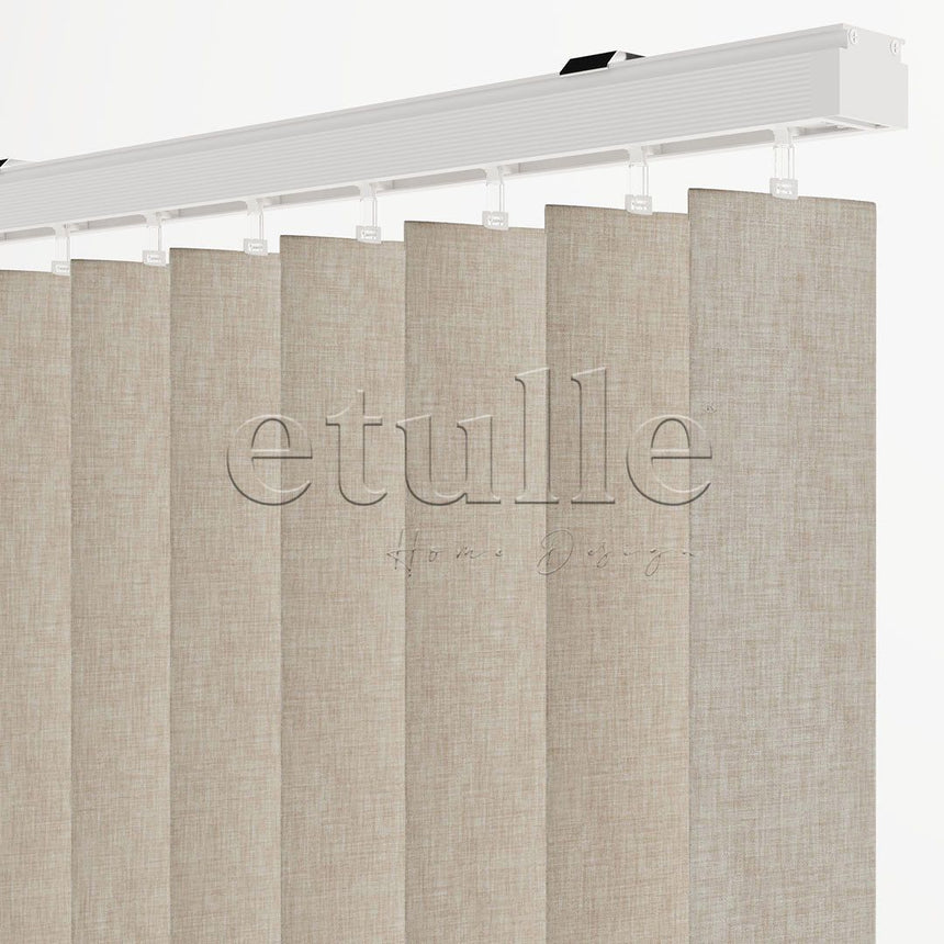 Beige Blackout Fabric Vertical Blinds | Brodie